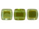 CzechMates Glass 6mm Prairie Green Celsian Two-Hole Tile Bead Strand