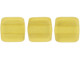 CzechMates Glass 6mm Sueded Gold Topaz Two-Hole Tile Bead Strand