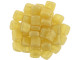 CzechMates Glass 6mm Sueded Gold Topaz Two-Hole Tile Bead Strand