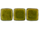 CzechMates Glass 6mm ColorTrends Saturated Metallic Meadowlark Two-Hole Tile Bead Strand