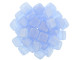 CzechMates Glass 6mm Sueded Gold Med Sapphire Two-Hole Tile Bead Strand