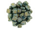 CzechMates Glass 2-Hole Square Tile Beads 6mm 'Bronze Picasso / Turquoise'