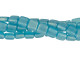CzechMates Glass 6mm Sueded Gold Teal Two-Hole Tile Bead Strand