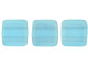 CzechMates Glass 6mm Sueded Gold Teal Two-Hole Tile Bead Strand