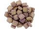 CzechMates Glass 6mm Pacifica Fig Two-Hole Tile Bead Strand
