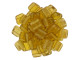 CzechMates Glass 6mm Gold Marbled Topaz Two-Hole Tile Bead Strand