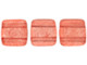 CzechMates Glass 6mm ColorTrends Transparent Aurora Red Two-Hole Tile Bead Strand