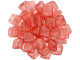 CzechMates Glass 6mm ColorTrends Transparent Aurora Red Two-Hole Tile Bead Strand