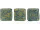 CzechMates Glass 6mm Pacifica Poppy Seed Two-Hole Tile Bead Strand