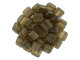 CzechMates Glass 6mm Burnt Umber Two-Hole Tile Bead Strand Halo