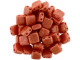 CzechMates Glass 6mm Red Antique Shimmer Two-Hole Tile Bead Strand