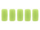 CzechMates Glass 2-Hole Rectangle Brick Beads 6x3mm - Honeydew