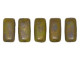 CzechMates Glass 3 x 6mm Opaque Olive Copper Picasso 2-Hole Brick Bead Strand