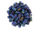 CzechMates Glass 2-Hole Rectangle Brick Beads 6x3mm - Blue Iris