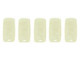 CzechMates Glass 2-Hole Rectangle Brick Beads 6x3mm - Opaque Champagne Luster