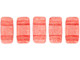 CzechMates Glass 3 x 6mm ColorTrends Transparent Aurora Red 2-Hole Brick Bead Strand