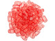 CzechMates Glass 3 x 6mm ColorTrends Transparent Aurora Red 2-Hole Brick Bead Strand