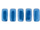 CzechMates Glass 3 x 6mm ColorTrends Saturated Metallic Little Boy Blue 2-Hole Brick Bead Strand