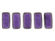 CzechMates Glass, 2-Hole Rectangle Brick Beads 6x3mm, Black Currant Polychrome