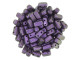 CzechMates Glass, 2-Hole Rectangle Brick Beads 6x3mm, Black Currant Polychrome