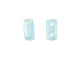 CzechMates Glass 3 x 6mm Sueded Gold Aquamarine 2-Hole Brick Bead Strand