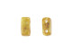 CzechMates Glass 3 x 6mm Ashen Gray Picasso 2-Hole Brick Bead Strand