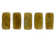 CzechMates Glass 3 x 6mm Ashen Gray Picasso 2-Hole Brick Bead Strand
