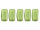 CzechMates Glass 3 x 6mm Pearl Coat Olive 2-Hole Brick Bead Strand