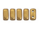 CzechMates Glass 3 x 6mm ColorTrends Saturated Metallic Ceylon Yellow 2-Hole Brick Bead (50pc Strand)