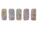 CzechMates Glass 2-Hole Brick Beads 6x3mm - Opaque Pale Turquoise/Copper Picasso