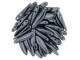 CzechMates Glass 2-Hole Dagger Spear Beads 16x5mm - Hematite