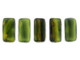 CzechMates Glass 3 x 6mm Opaque Yellow/Jet 2-Hole Brick Bead Strand