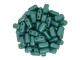 CzechMates Glass 3 x 6mm Pearl Coat Teal 2-Hole Brick Bead Strand