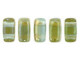 CzechMates Glass 3 x 6mm Aquamarine Celsian 2-Hole Brick Bead Strand