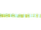 CzechMates Glass 3 x 6mm Aquamarine Celsian 2-Hole Brick Bead Strand