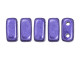 CzechMates Glass 3 x 6mm ColorTrends Saturated Metallic Ultra Violet 2-Hole Brick Bead (50pc Strand)