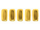 These small, rectangular beads feature two stringing holes, allowing you to add them to multi-strand designs. They look great between strands of seed beads and other two-hole beads. Add these beads to seed bead embroidery projects for extra fun. These beads feature a high-quality 24 Karat gold plating, that gives them a luxurious shine that's sure to stand out in your most precious jewelry creations. 