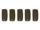 CzechMates Glass 3 x 6mm Matte Chocolate Brown 2-Hole Brick Bead Strand