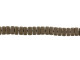 CzechMates Glass 3 x 6mm Matte Chocolate Brown 2-Hole Brick Bead Strand