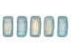 CzechMates Glass 3 x 6mm Halo Shadows 2-Hole Brick Bead Strand