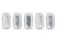 CzechMates Glass 2-Hole Rectangle Brick Beads 6x3mm - Silver