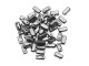 CzechMates Glass 2-Hole Rectangle Brick Beads 6x3mm - Silver