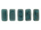 CzechMates Glass 3 x 6mm Gulf Turquoise Moon Dust 2-Hole Brick Bead Strand