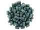 CzechMates Glass 3 x 6mm Gulf Turquoise Moon Dust 2-Hole Brick Bead Strand