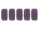 CzechMates Glass, 2-Hole Rectangle Brick Beads 6x3mm, Metallic Pink Suede