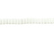 CzechMates Glass 3 x 6mm Pearl Coat Snow 2-Hole Brick Bead Strand