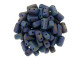 CzechMates Glass 2-Hole Rectangle Brick Beads 6x3mm - Matte Blue Iris