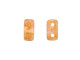 CzechMates Glass 3 x 6mm Milky Pink Copper Picasso 2-Hole Brick Bead Strand