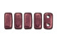 CzechMates Glass 3 x 6mm ColorTrends Saturated Metallic Red Pear 2-Hole Brick Bead (50pc Strand)