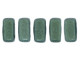 CzechMates Glass, 2-Hole Rectangle Brick Beads 6x3mm, Metallic Light Green Suede
